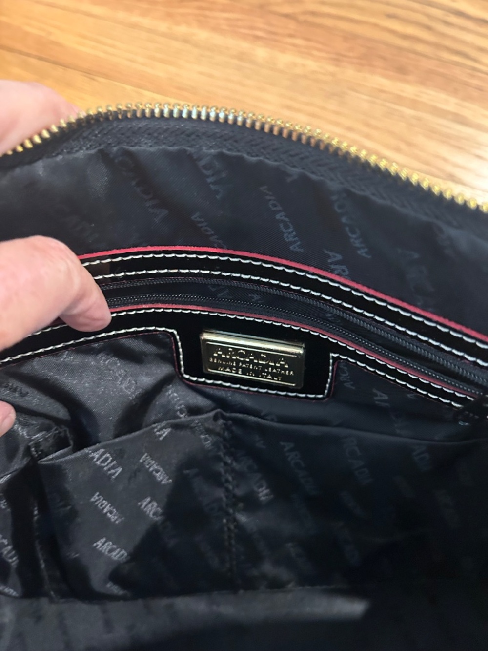 Arcadia Black Leather Satchel - Picture 4 of 6